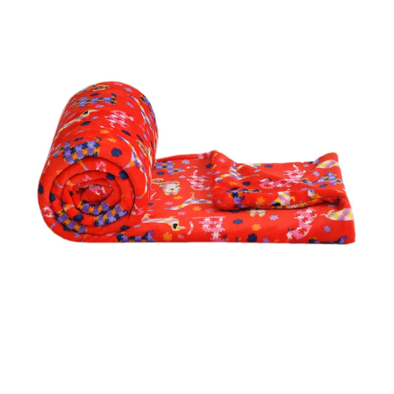 Warm Paws Flannel Duvet Cover (Red) - 190 GSM media 7