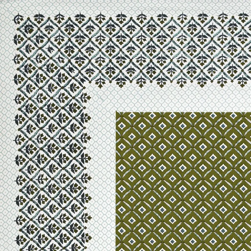 NobleNest Cotton Bedsheet (Olive) - 144 TC media 5