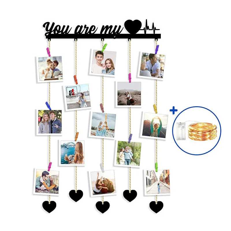 "You're My Heartbeat" Photo Frame - Black media 3