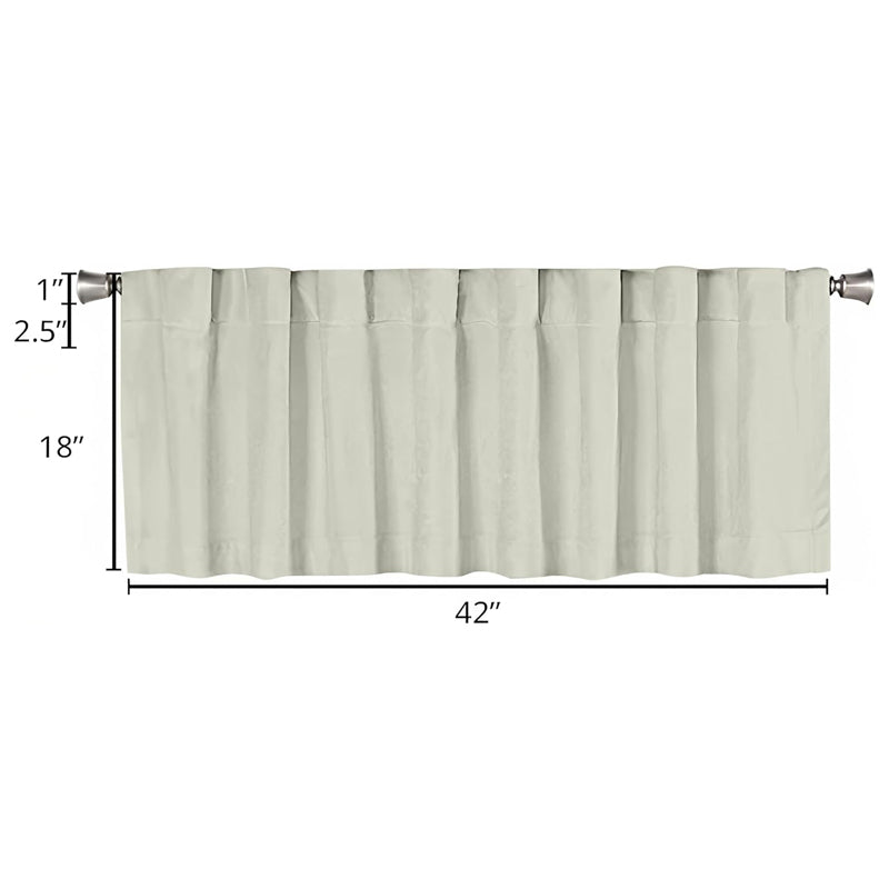Serein Pleated Curtain Valance (Ivory) - Set Of Two media 8