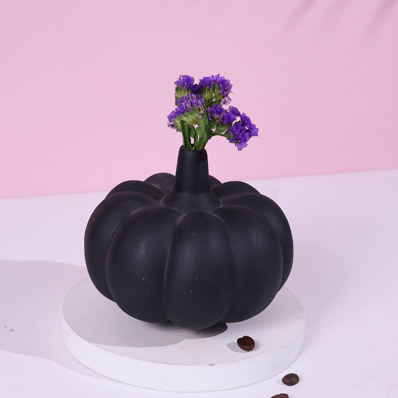 Noir Pumpkin Ceramic Vase