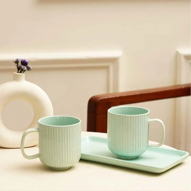 Cristie Ceramic Coffee Mug (320 mL Each/Mint) - Set of Two media 1