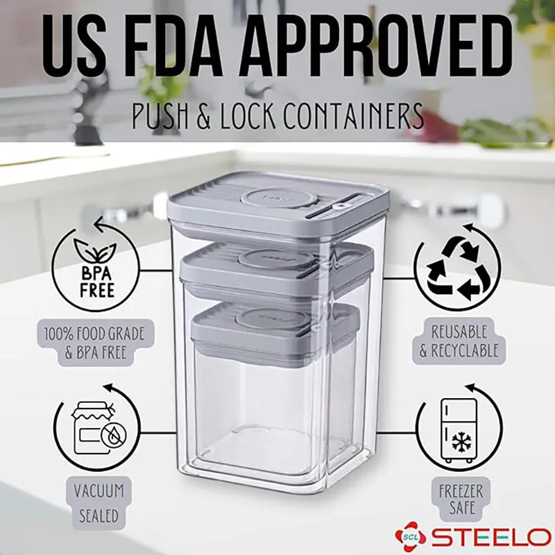 SealPro Transparent Clear PET Container (600 mL/1250 mL/2200 mL) - Set of Three media 8