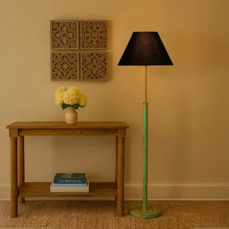 Canyon Glow Wooden Floor Lamp - Black media 1