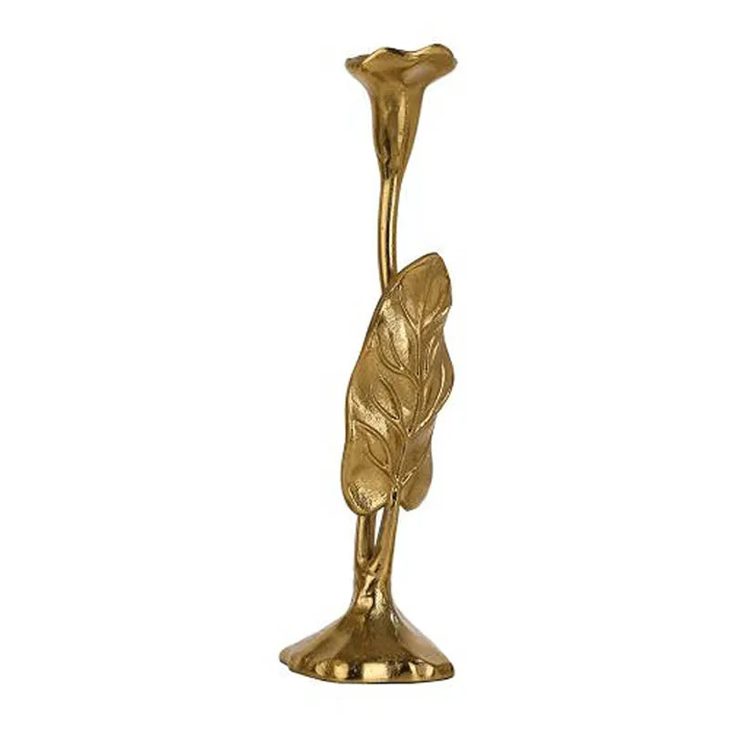 Joles Leaf Candle Holder (Gold) - Medium media 3