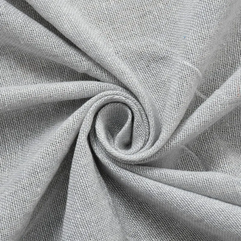 Artloom Solid Cotton Bedsheet (Grey) - 200 TC media 4