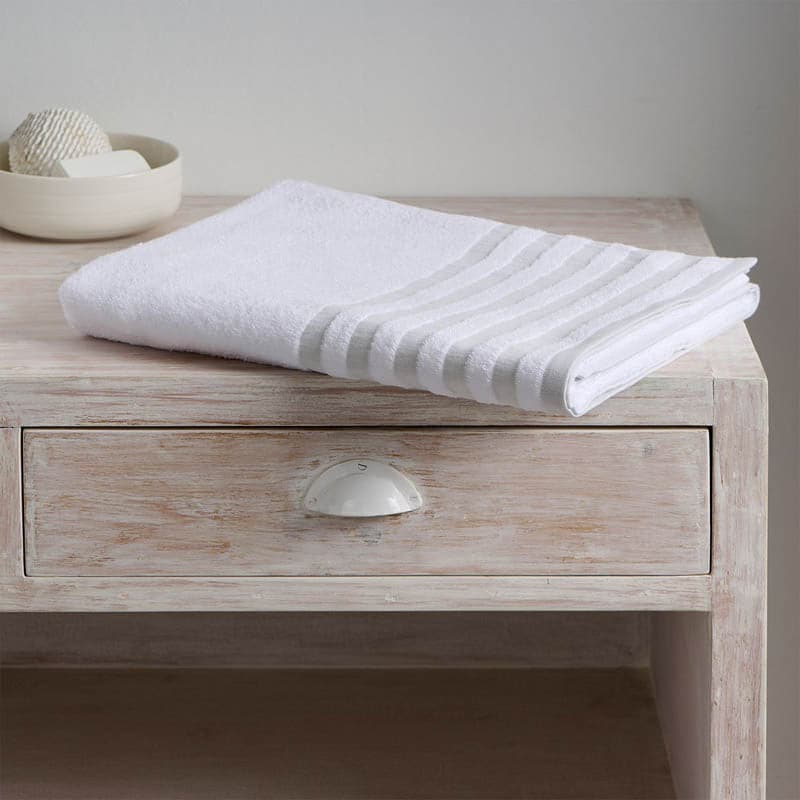 Stevo Stripe Terry Cotton Bath Towel media 3