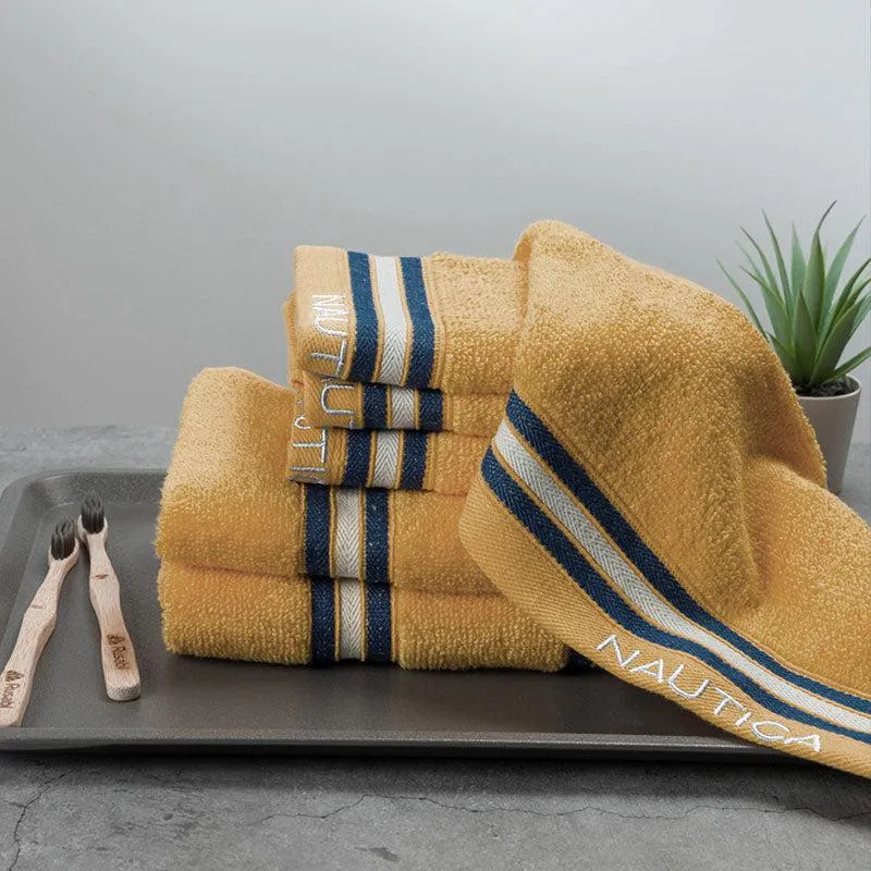 Nautica Dove Down Cotton Towel Set (Beige) - Set Of Six media 1