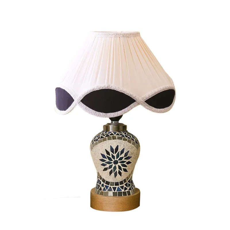 Floranira Arc Pleated Wooden Table Lamp - Multicolor media 5