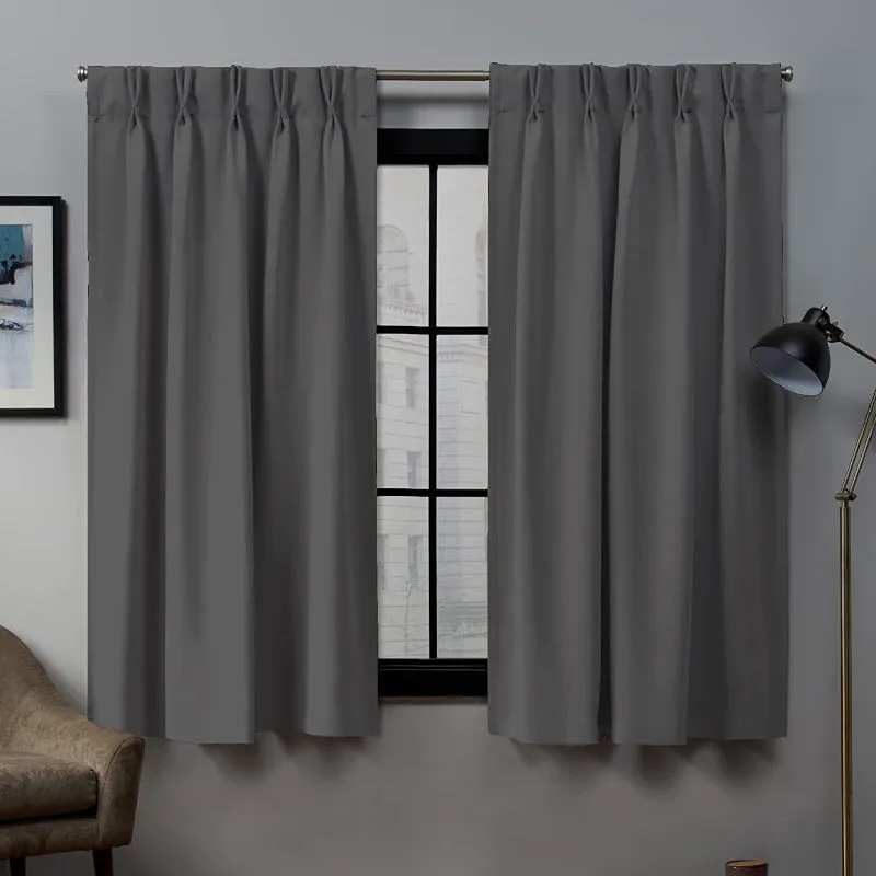 Imora Double Pinch Pleat Medium Width Curtain - Dark Grey media 6