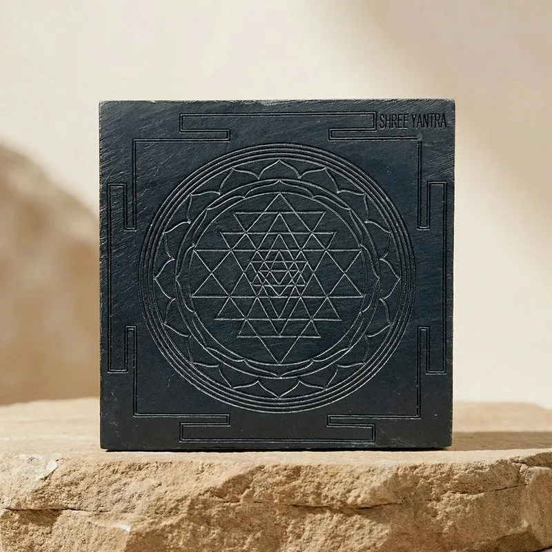 Sacred Shri Yantra Energy Wooden Showpiece media 3