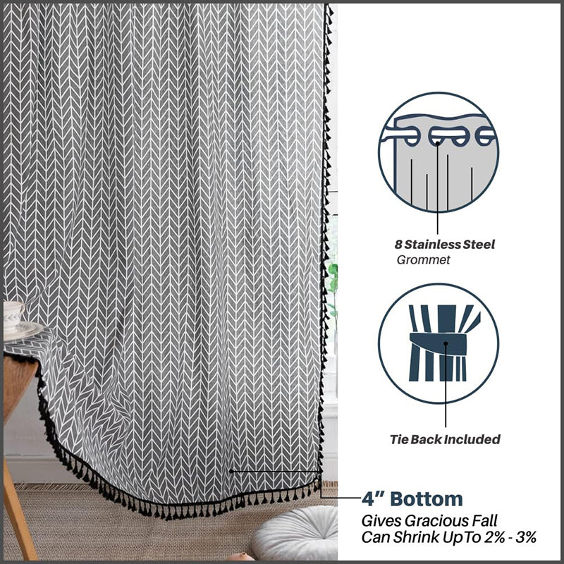 Urban Space Chevron Curtain - Grey media 4