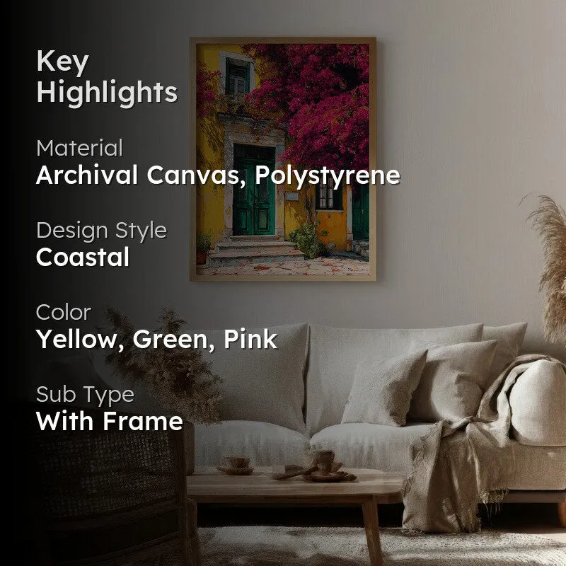 Blooming Wall Canvas Wall Painting - Brown Frame media 2