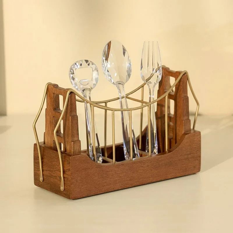 Golden Gate Wooden Cutlery Holder media 3