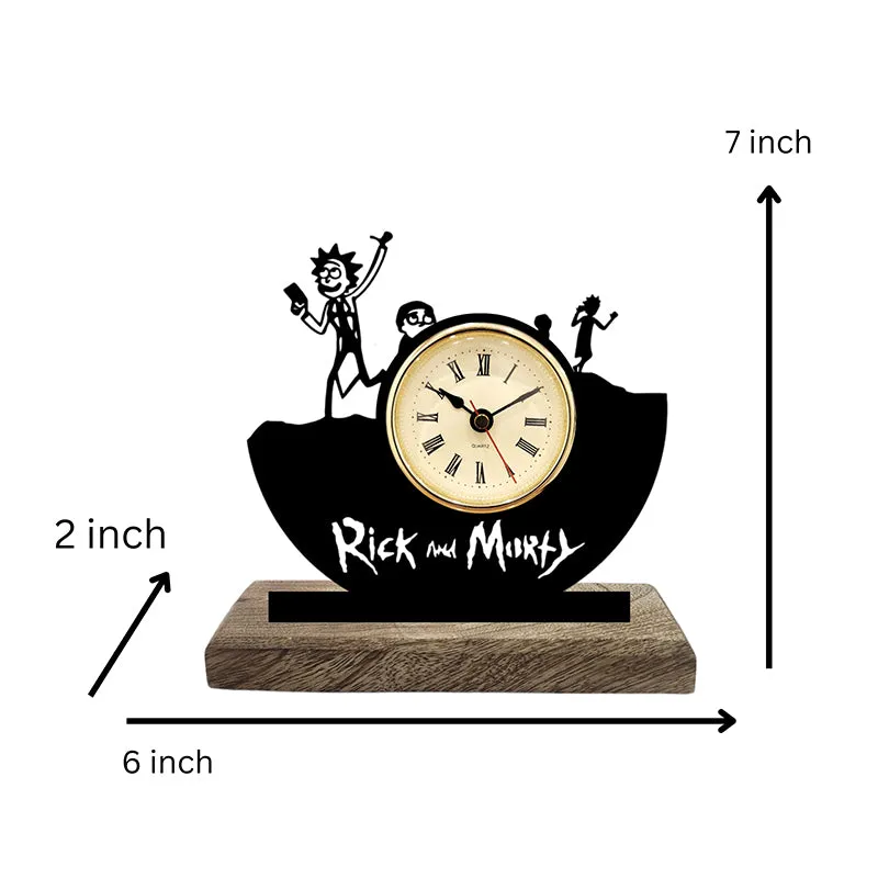 Rick & Morty Noir Analog Table Clock media 5