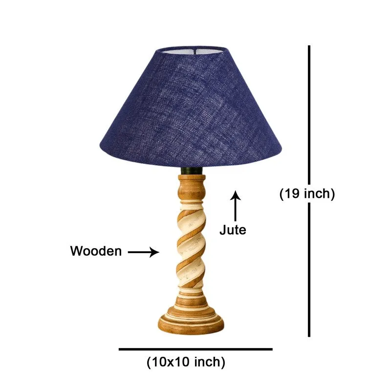 Modera Velto Wooden Table Lamp - Blue media 8