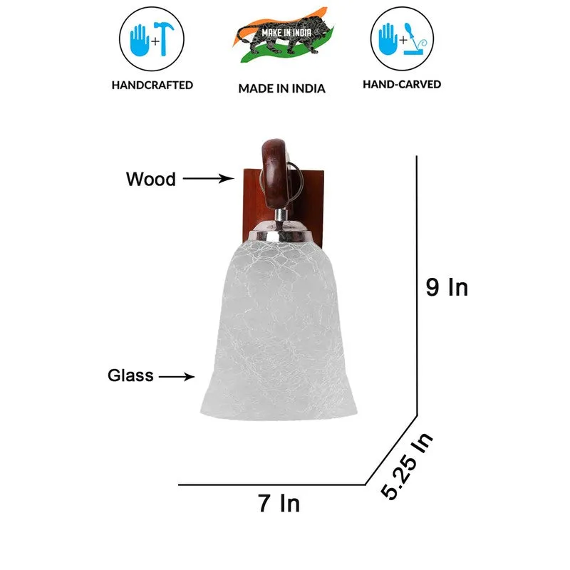 Crystal Bloom Curved Base Glass Wall Lamp media 9