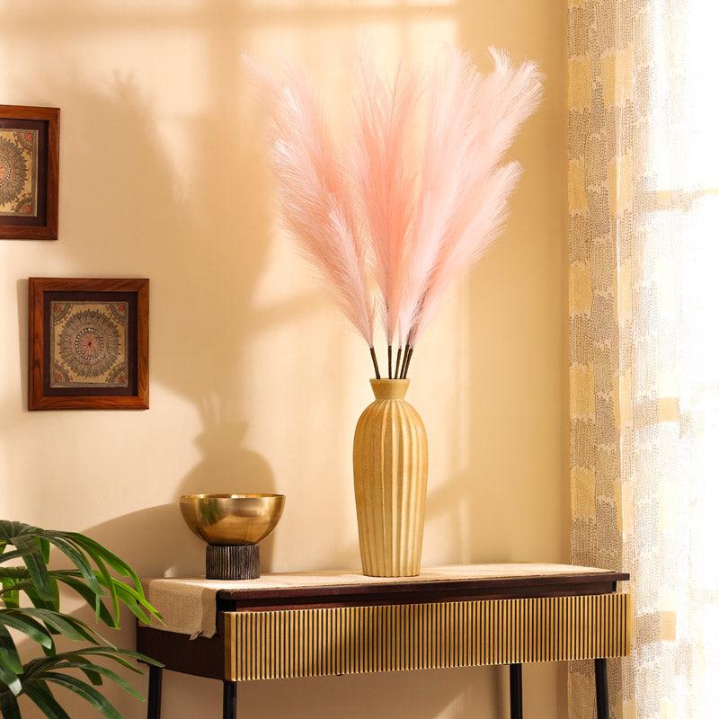 Artificial Realistic Pampas Sticks (Pink) - Set Of Three media 3