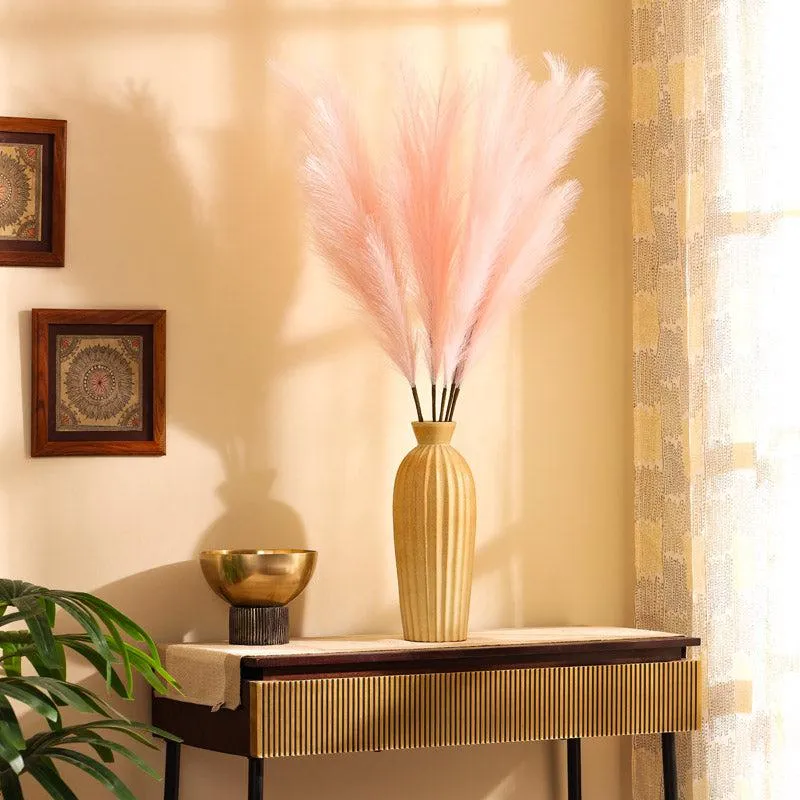 Artificial Realistic Pampas Sticks (Pink) - Set Of Three media 3