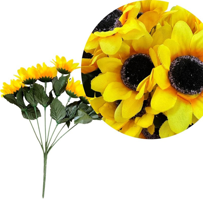 Faux Artificial Sunflower (Yellow) - Set Of Two media 6