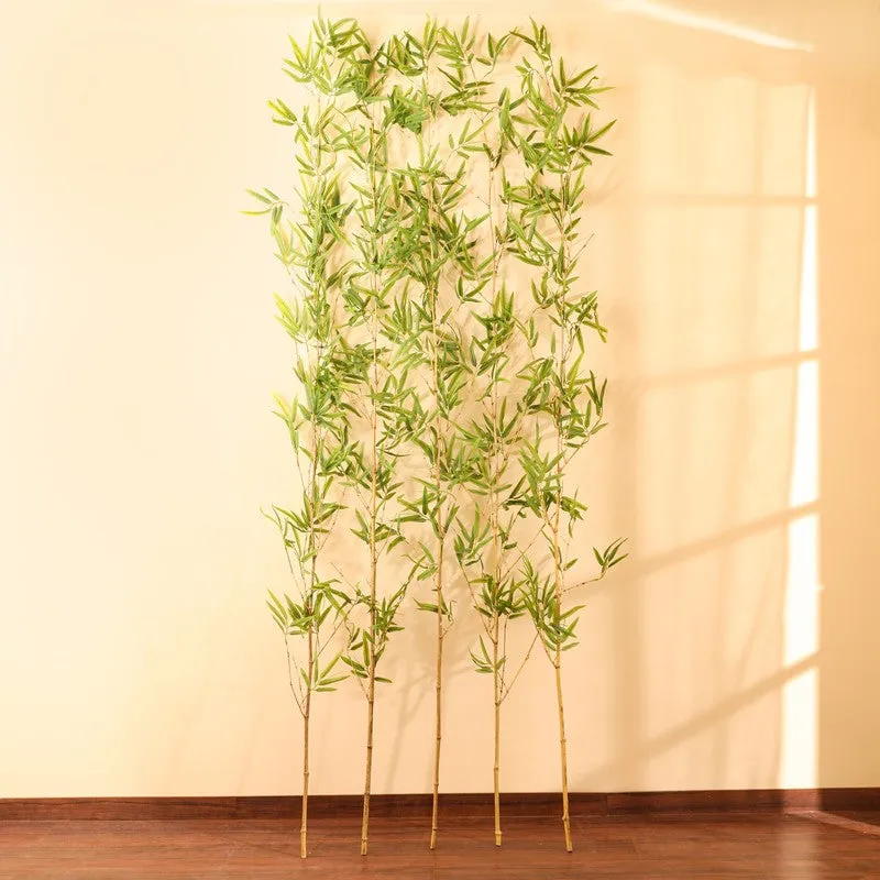 Bamboo Sticks Artificial Plant With Black Plastic Pot - 8 ft media 3