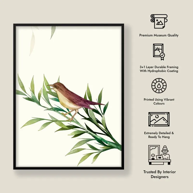 Tranquil Perch Botanical Archival Paper Wall Art With Frame media 8
