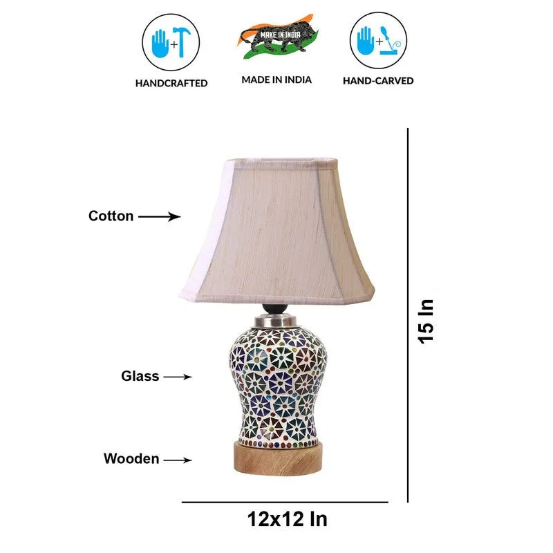 Astrona Square Wooden Table Lamp - Multicolor media 9