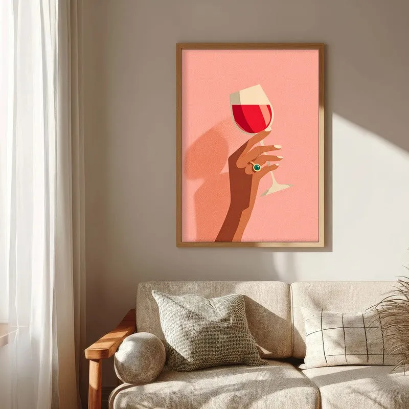 Silhouette Canvas Wall Painting - Brown Frame media 6