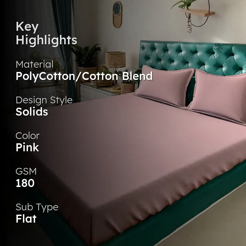 Ress Bedsheet (Light Pink) - 180 GSM media 2
