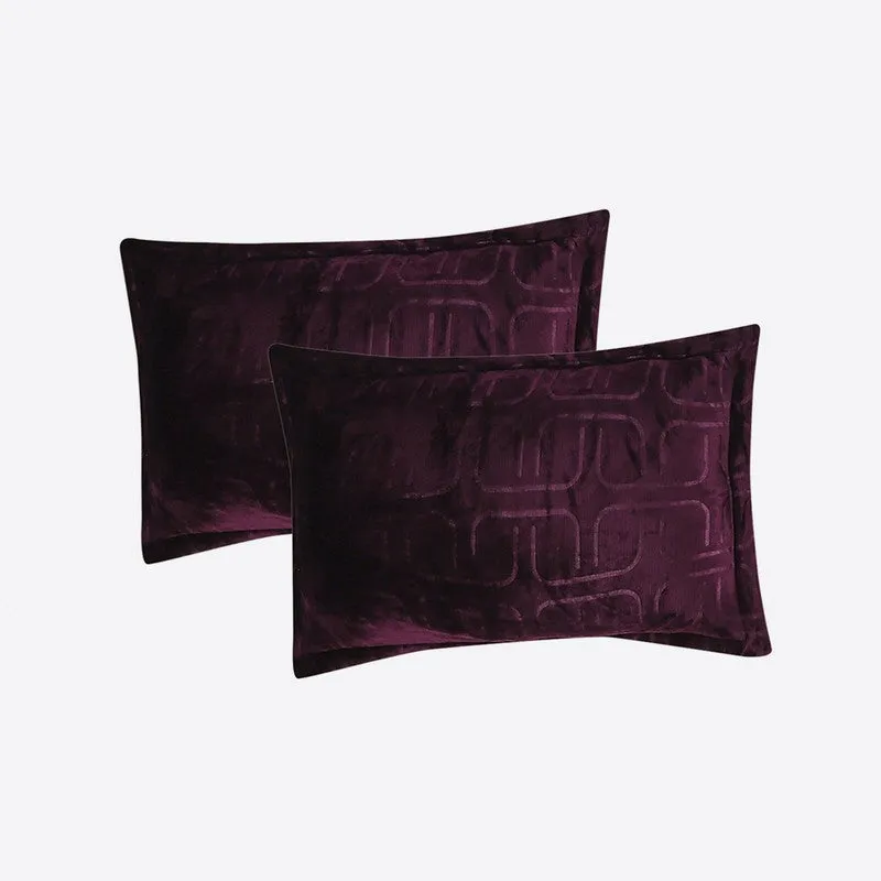 Monte Carlo Gentle Geometry Bedsheet (Purple) - 300 GSM media 4