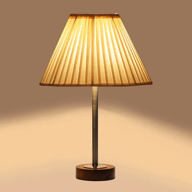 Pleatra Rodin Wooden Table Lamp - OffWhite,Silver,Brown media 6