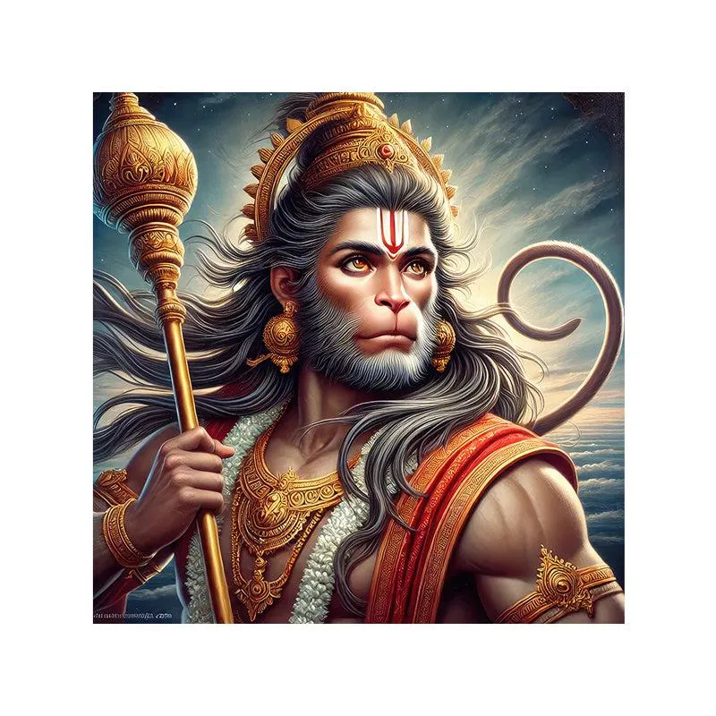 Lord Hanuman Wall Painting media 4