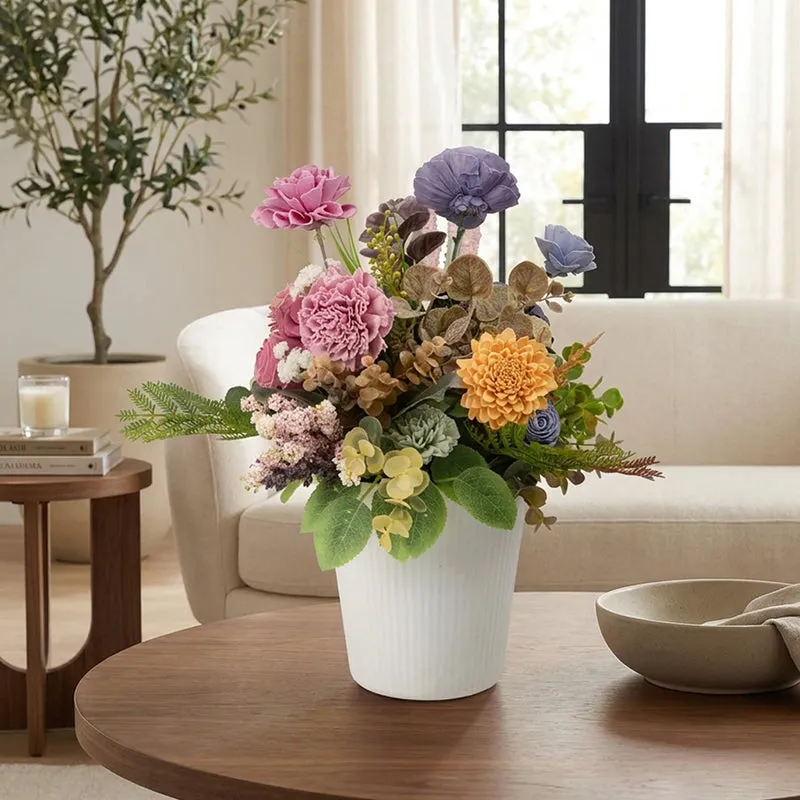 Zoe Solawood Floral Bunch With Pot media 1