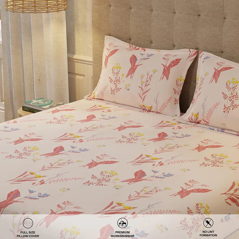 Urban Space Whisper Peach Cotton Bedsheet - 200 TC media 5