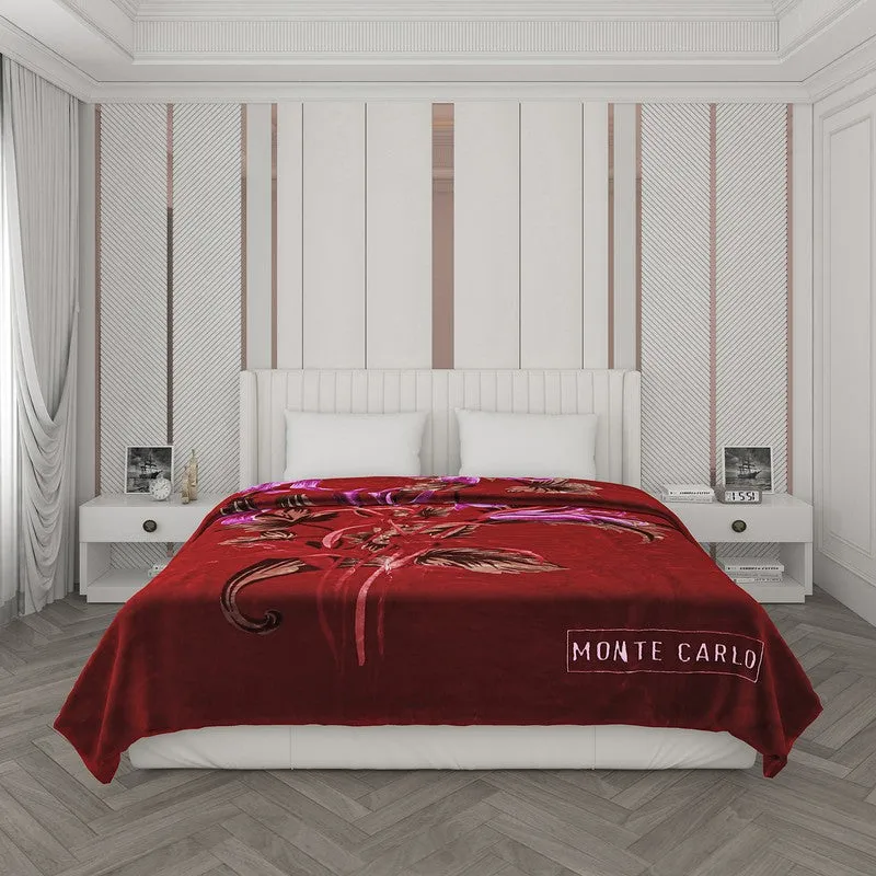 Monte Carlo Crimson Elegance Blanket - 1000 GSM media 3
