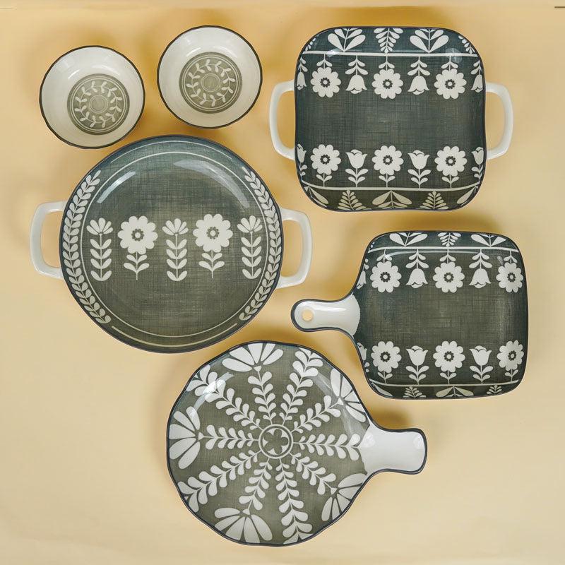 Rana Floral Porcelain Serving Set - Six Piece Set media 8