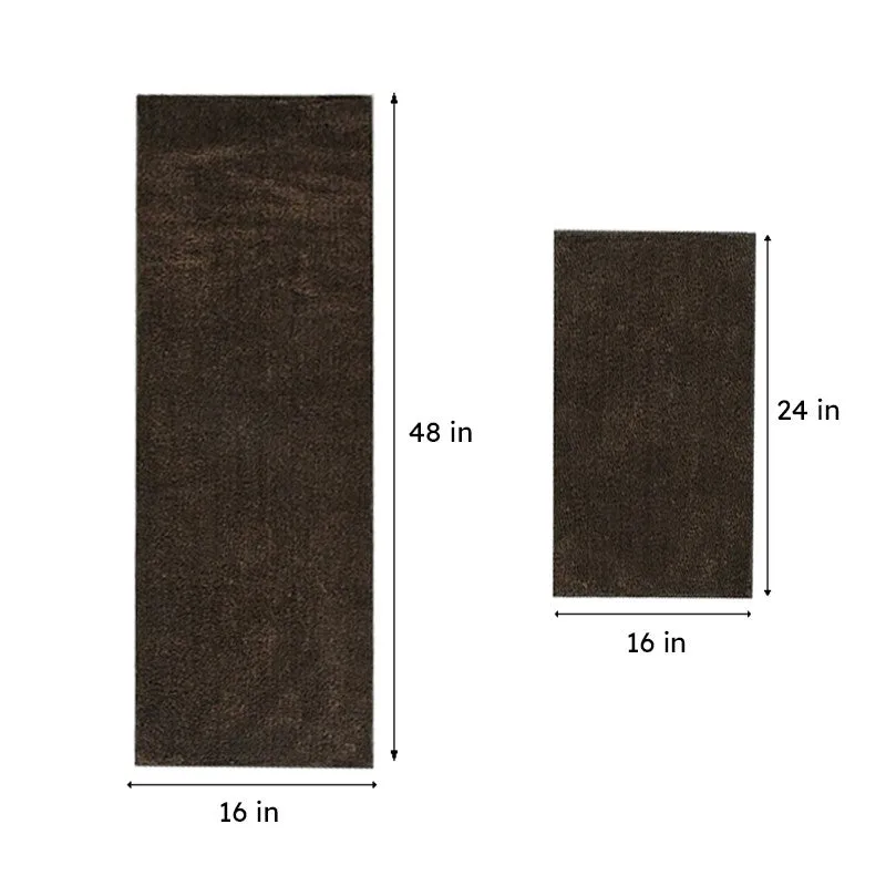 Relma Anti Skid Cotton Runner Rug (Coffee) - Two Piece Set media 7