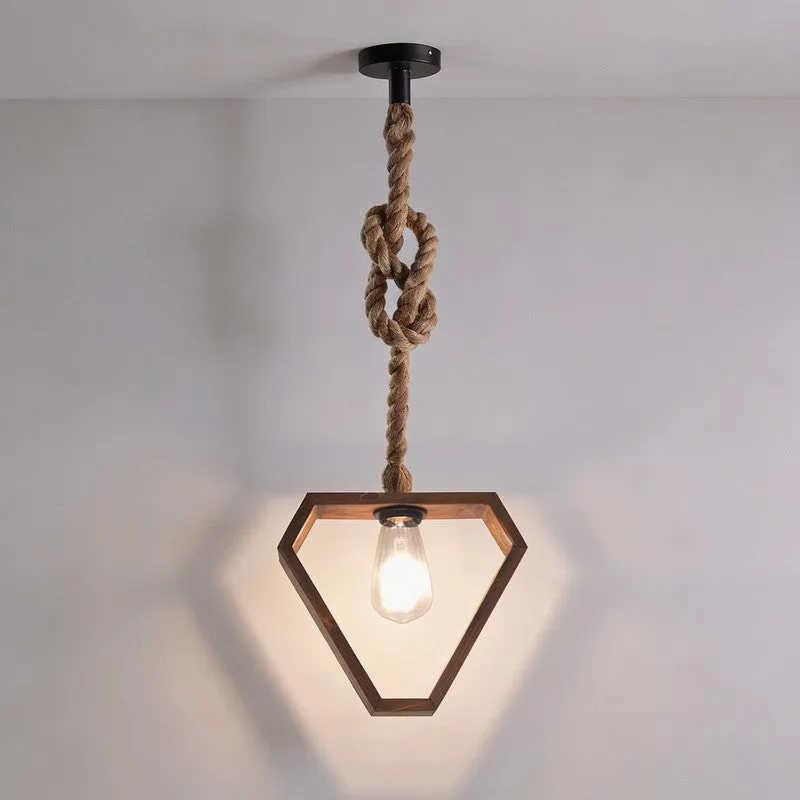 HeartAura Wooden Ceiling Lamp - Brown media 5