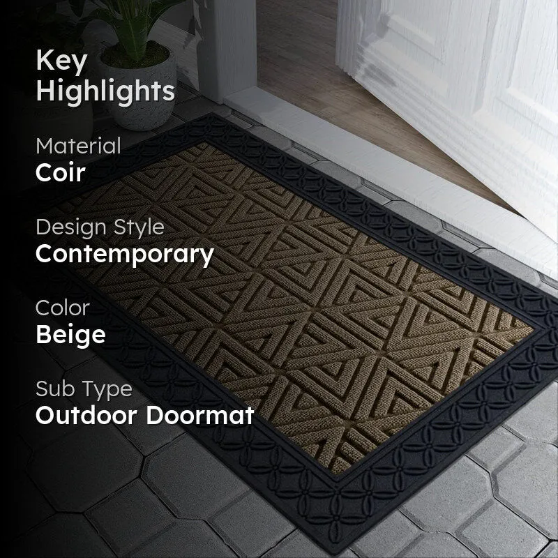 Coire Geo Coir Door Mats - Beige media 2
