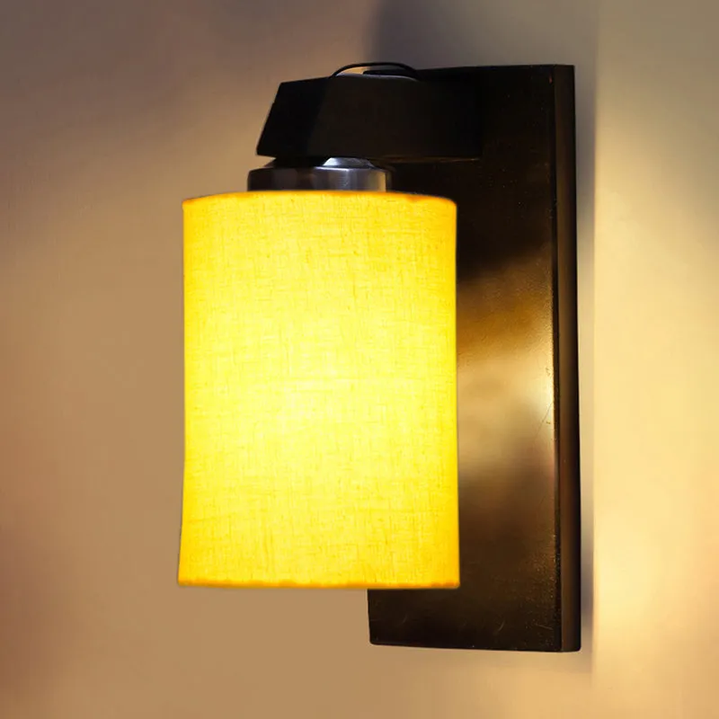 Eyrie Wooden Wall Lamp - Yellow media 5