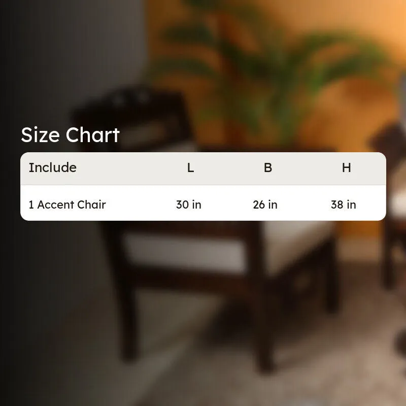 Maharaja Teak Wood Accent Chair - Ivory media 12