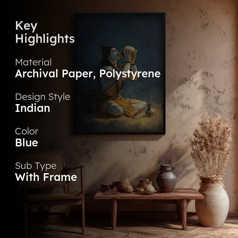 Lord Shiva with Kamandalu Divine II Archival Paper Wall Art media 2