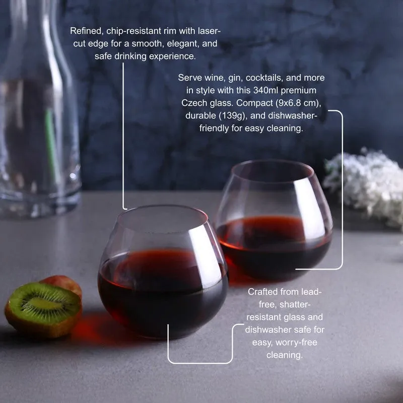Cooper Bohemia Crystal Red  Whiskey Glasses (580 mL) - Set Of Two media 4