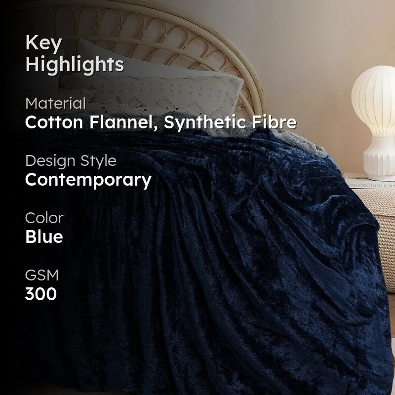 Casselle Reversible Blanket - Navy Blue media 2
