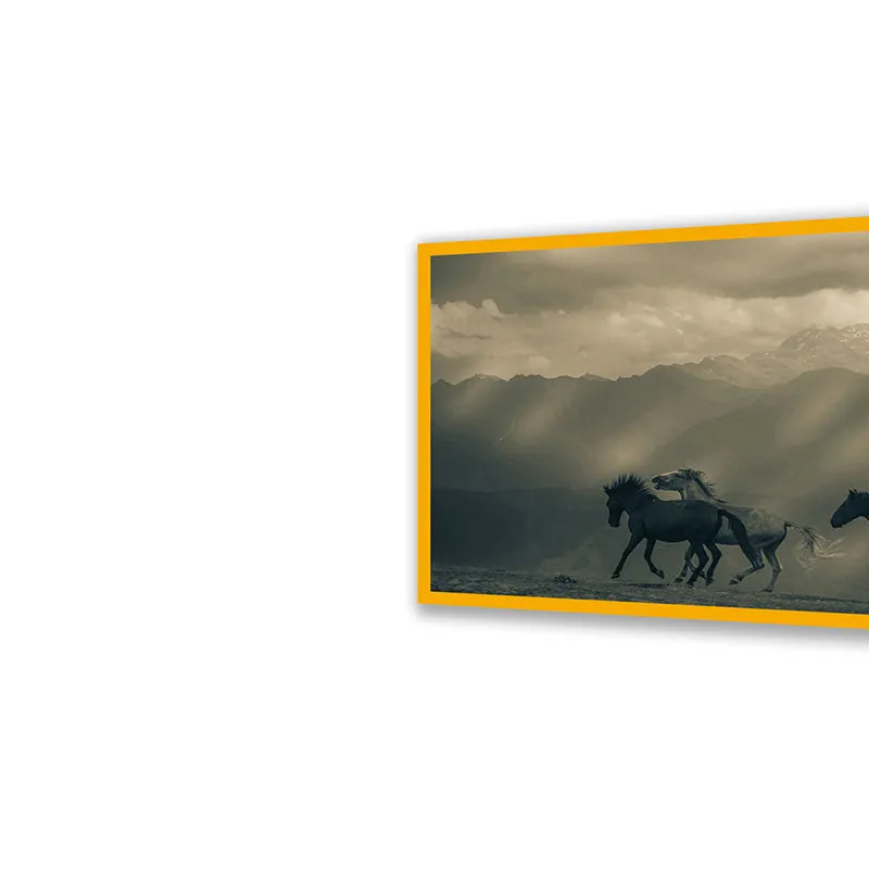 Equine Silhouette Wall Art with Gold Frame media 4