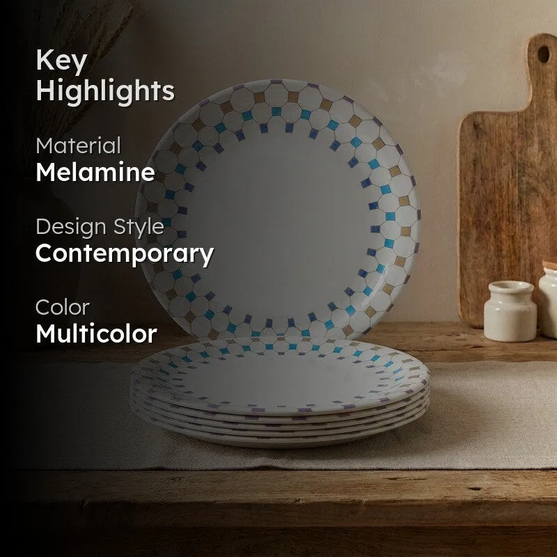 Arris Melamine Quarter Plates - Set of Six media 2