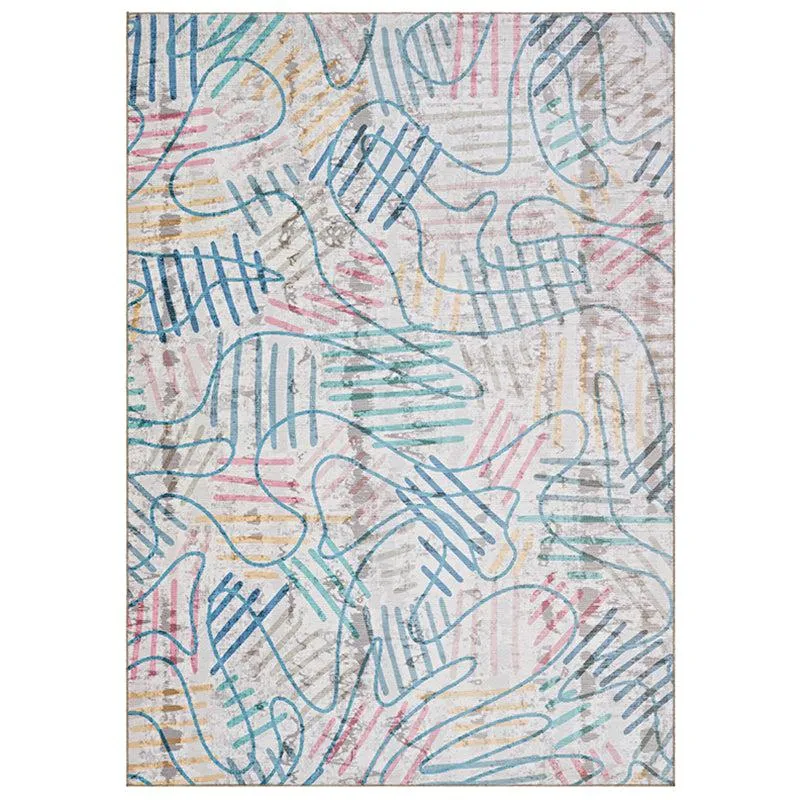 Ella Abstract Carpet - Teal media 1