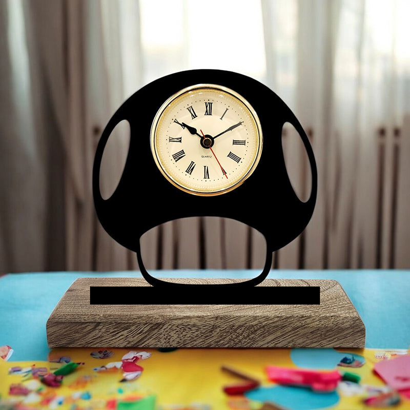 Dark Dial Analog Table Clock