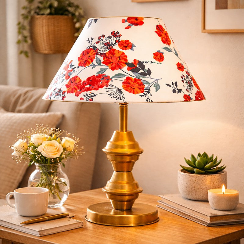 Floral Whisper Light Metal Table Lamp