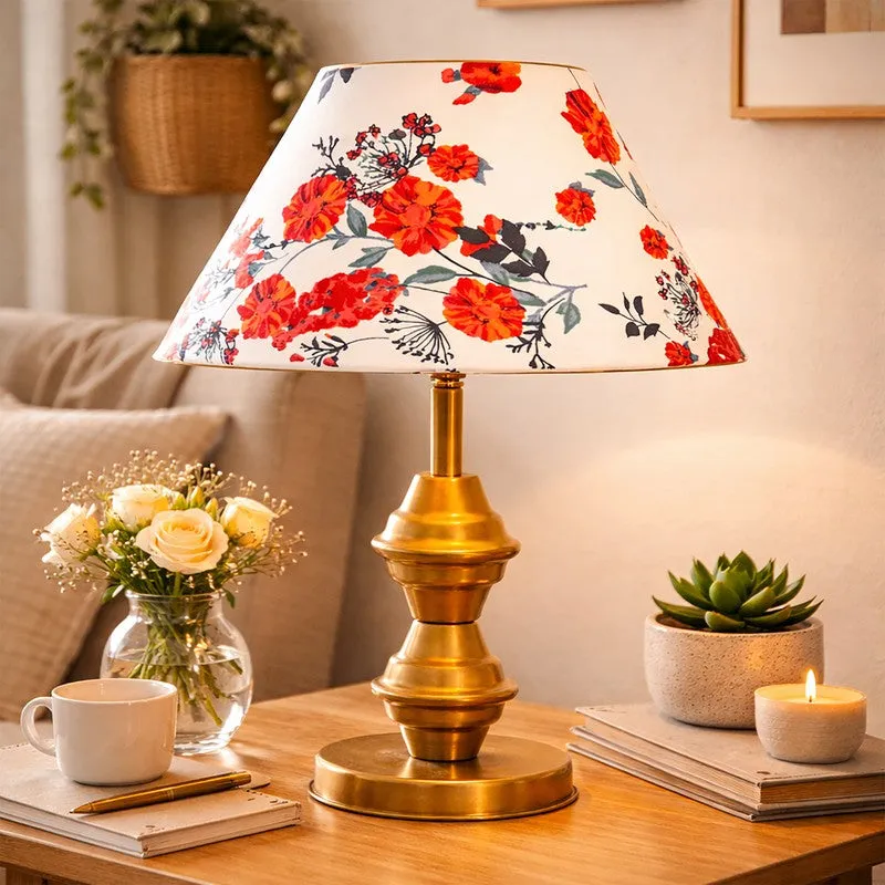 Floral Whisper Light Metal Table Lamp media 1
